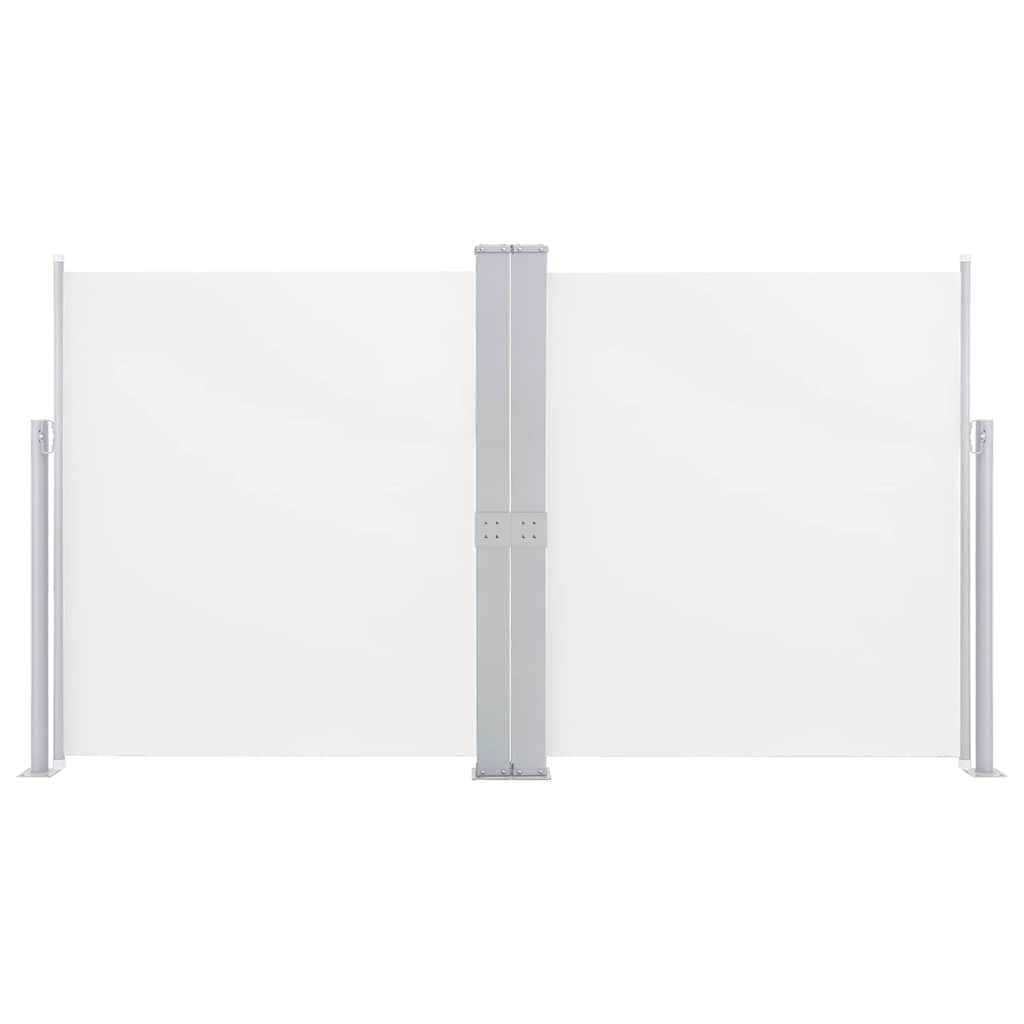 Toldo lateral retrátil duplo para pátio 170x600 cm creme