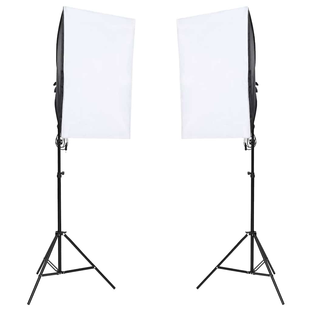 Kit de estúdio fotográfico com conjunto de iluminação e fundo