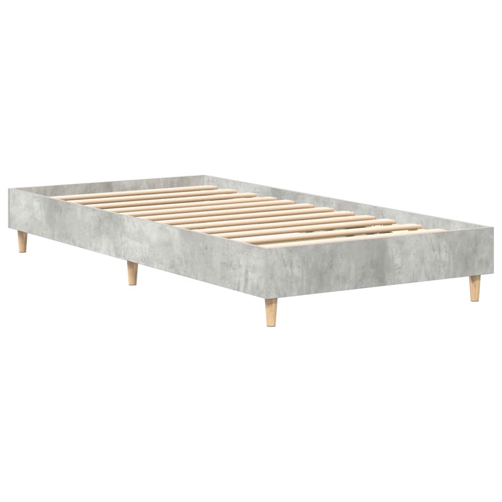 Estrutura de cama s/ colchão 75x190 cm cinza cimento