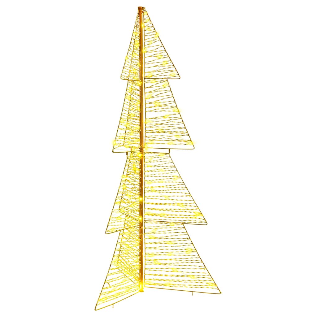 Árvore de natal com 160 leds branco quente 150 cm PET