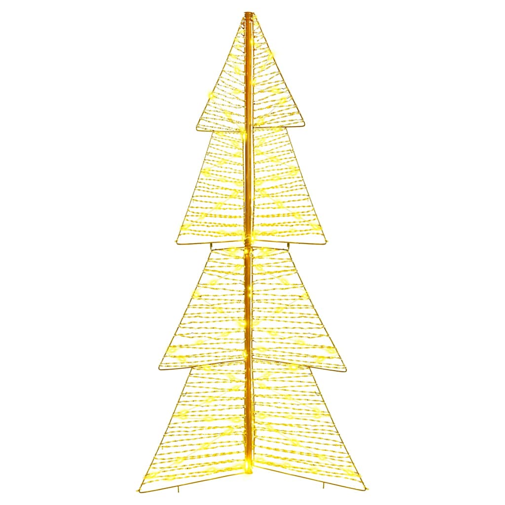 Árvore de natal com 160 leds branco quente 150 cm PET