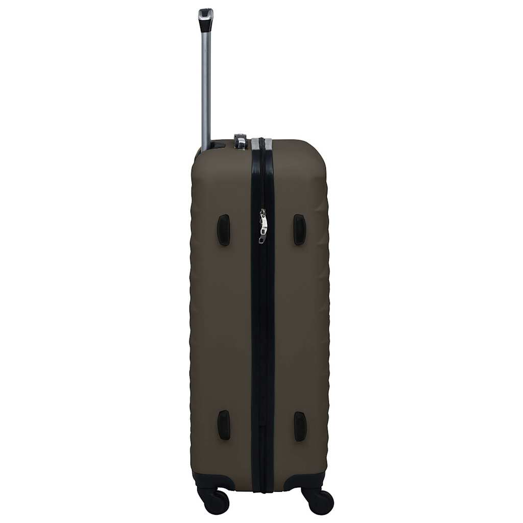 Conjunto de tróleis estojo rígido 3 pcs ABS castanho