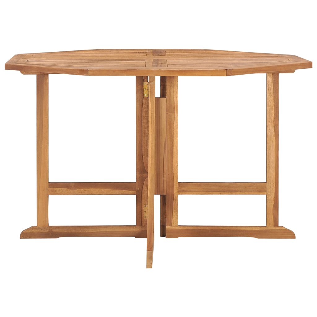 Mesa de jantar para jardim dobrável 110x110x75 cm teca maciça