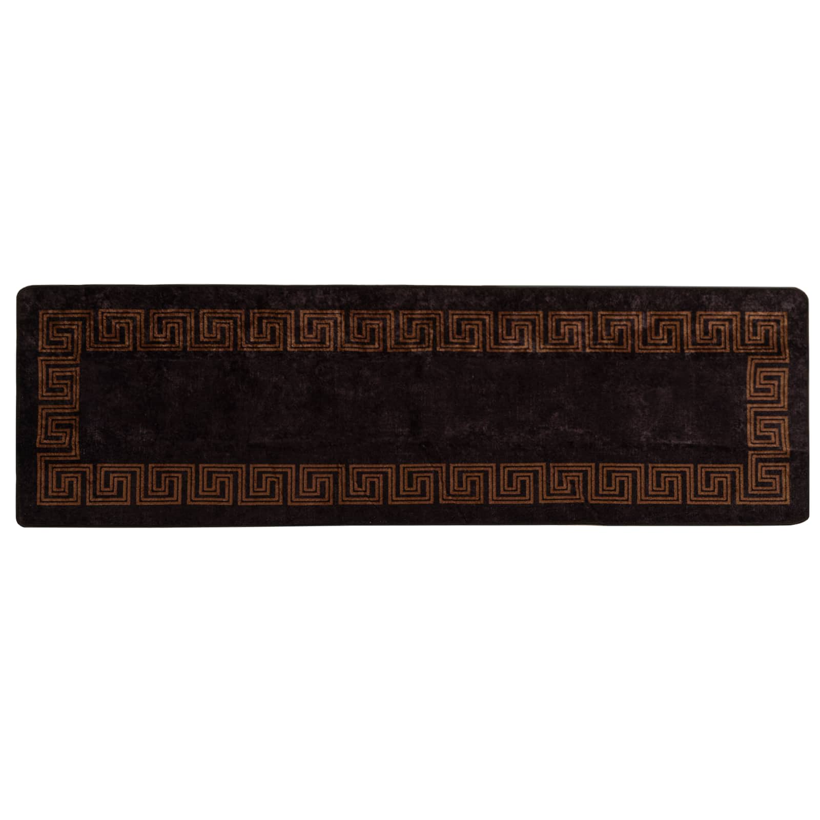 Passadeira marsa preto 80 x 250 cm poliéster e PVC