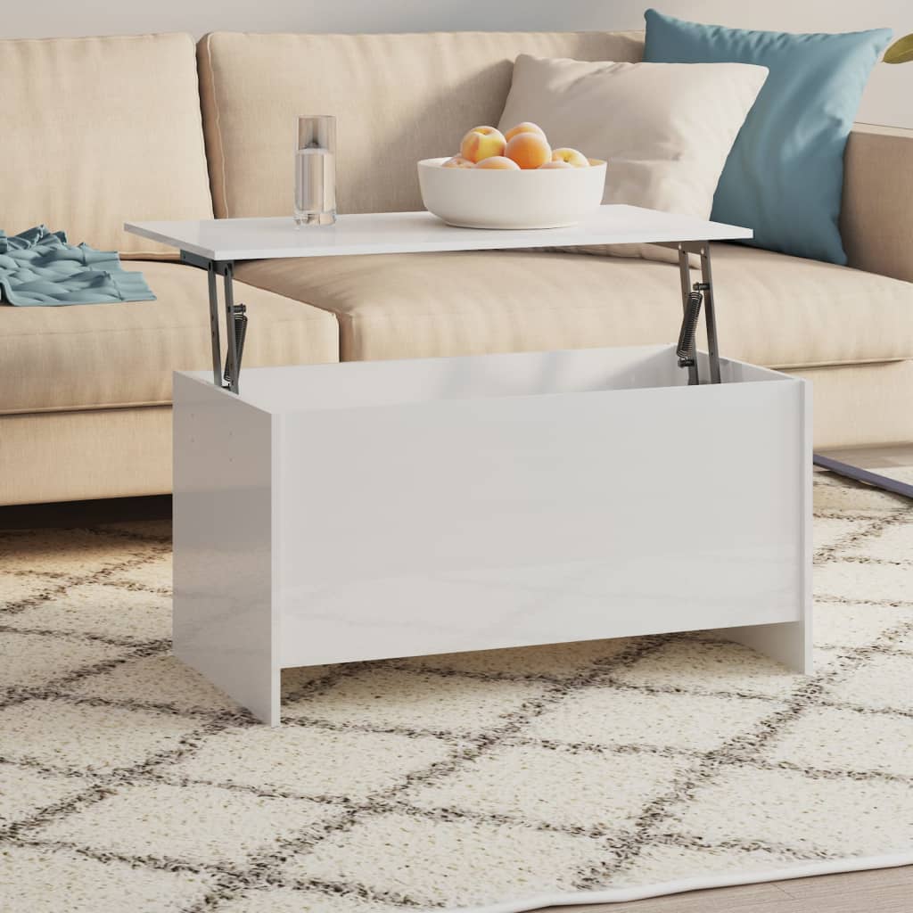 Vidaxlmesa decentro102x55,5x52,5cm madeira processada branco brilhante