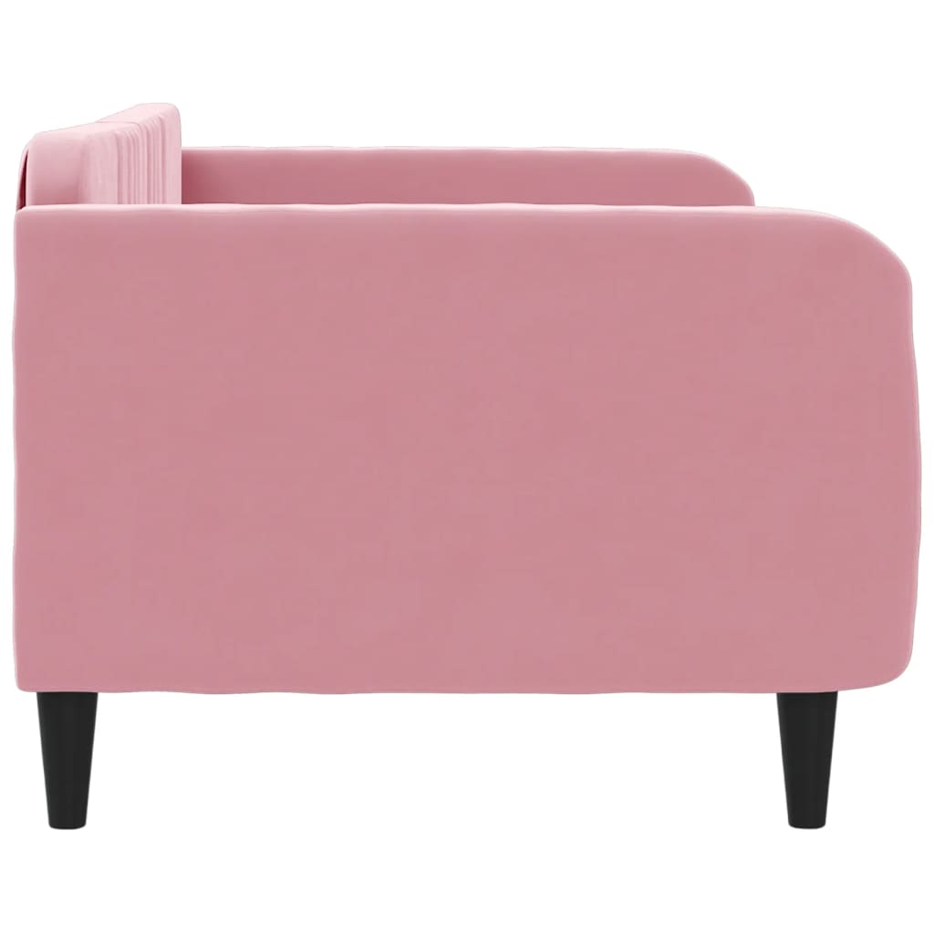 Sofá-cama 90x200 cm veludo rosa