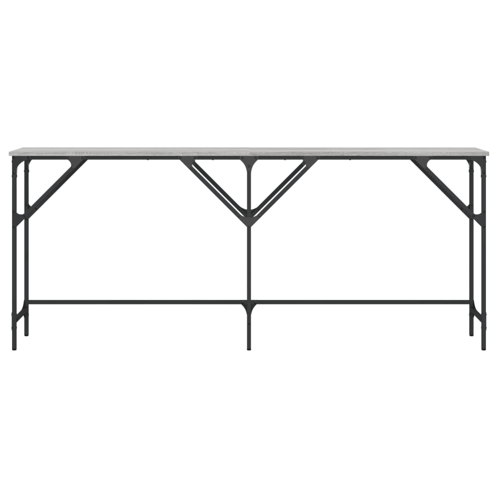 Mesa consola 180x29x75 cm derivados de madeira cinzento sonoma