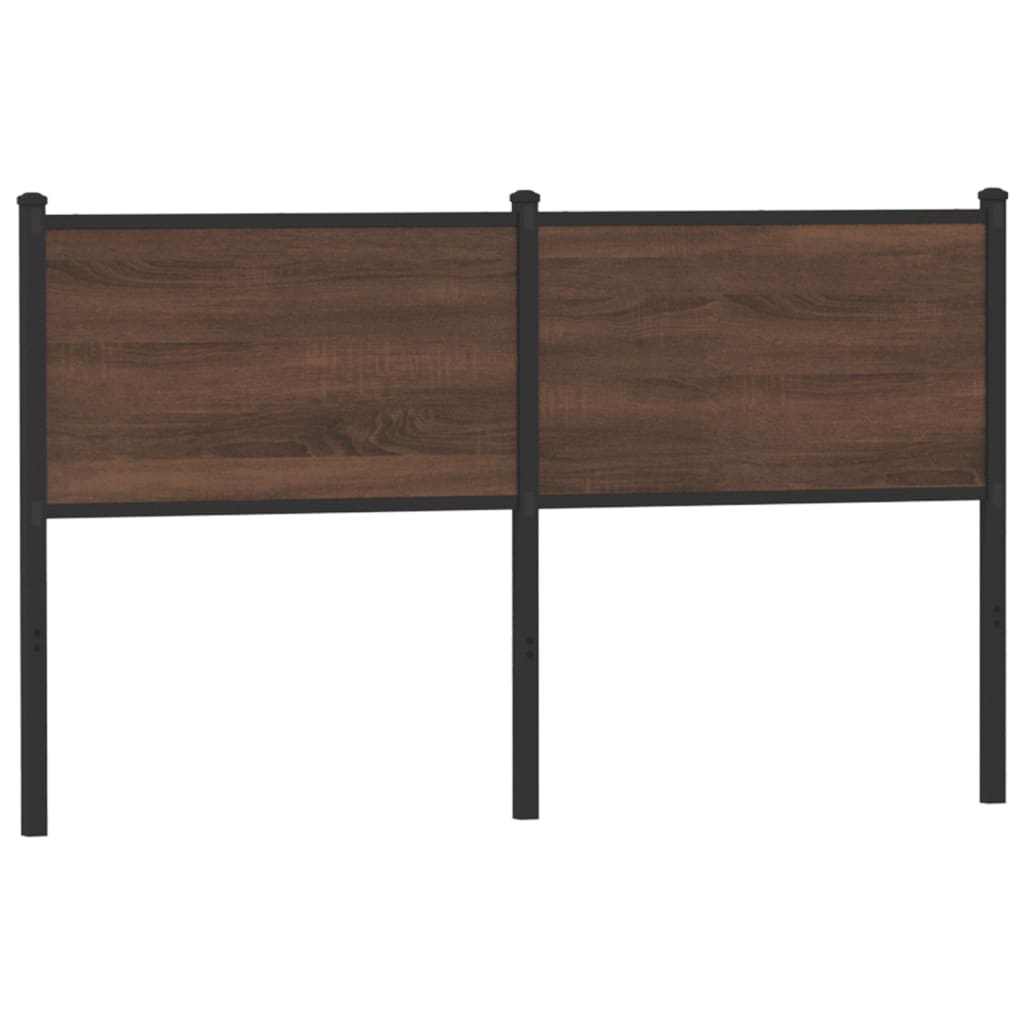 Cabeceira de substituição 140cm derivados madeira/aço carvalho castanho