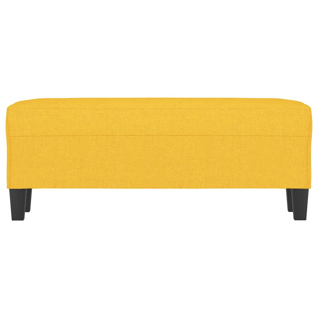 Banco 100x35x41 cm tecido amarelo-claro