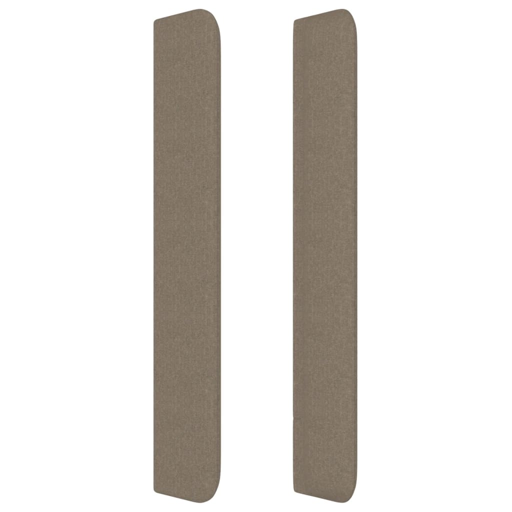 Cabeceira cama abas tecido 147x16x118/128 cm cinza-acastanhado