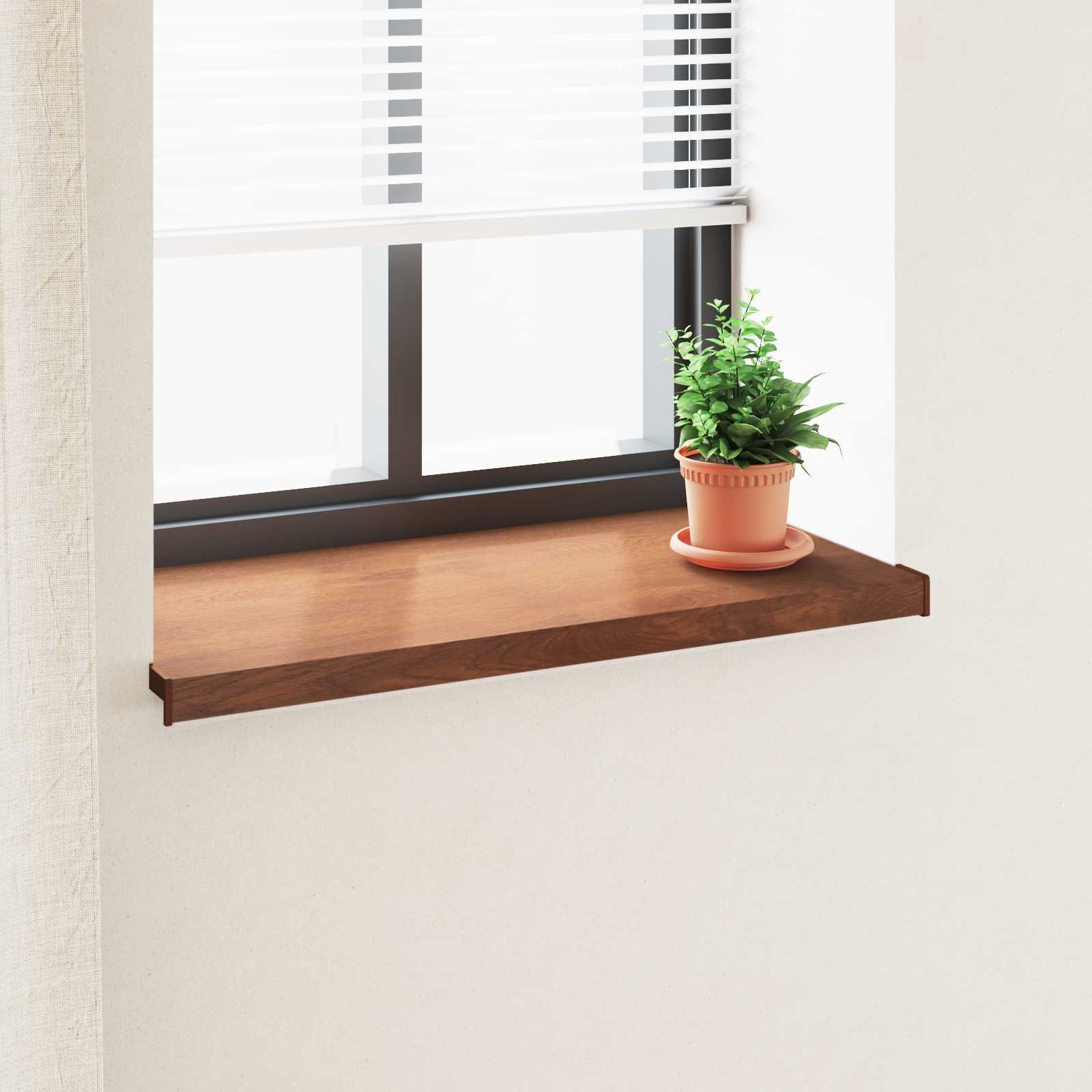 Soleira de janela madeira marrom 80 x 45 x 4,5 cm PVC