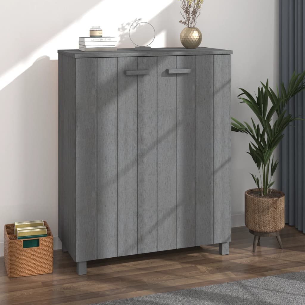 Sapateira hamar 85x40x108 cm pinho maciço cinza-escuro