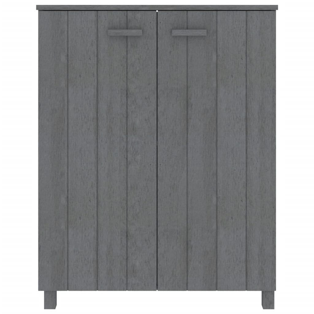 Sapateira hamar 85x40x108 cm pinho maciço cinza-escuro