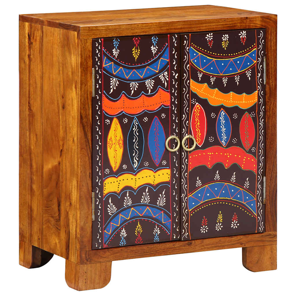Aparador multicor 50x35x60 cm madeira de acácia maciça