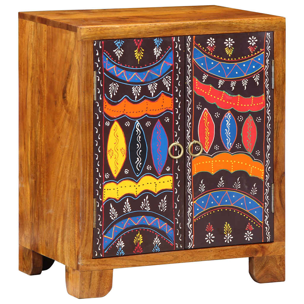 Aparador multicor 50x35x60 cm madeira de acácia maciça
