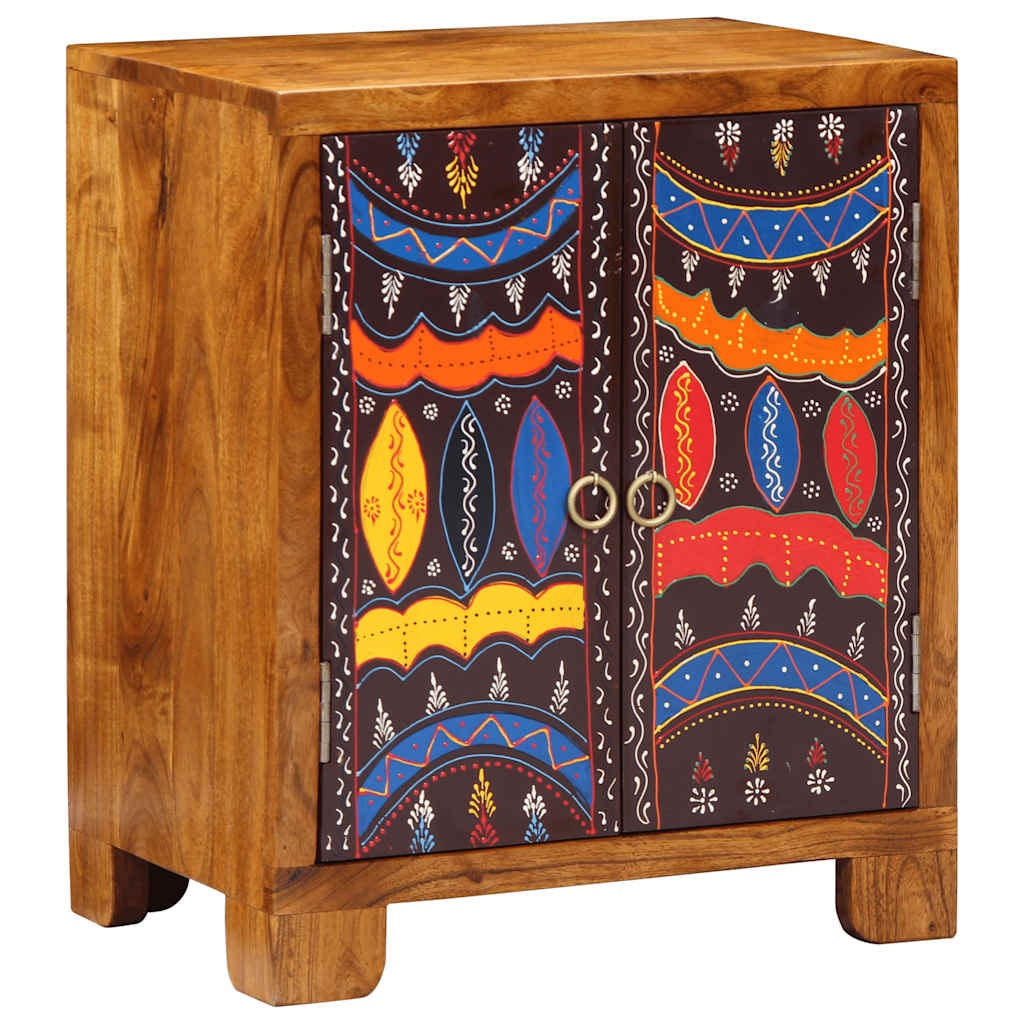Aparador multicor 50x35x60 cm madeira de acácia maciça