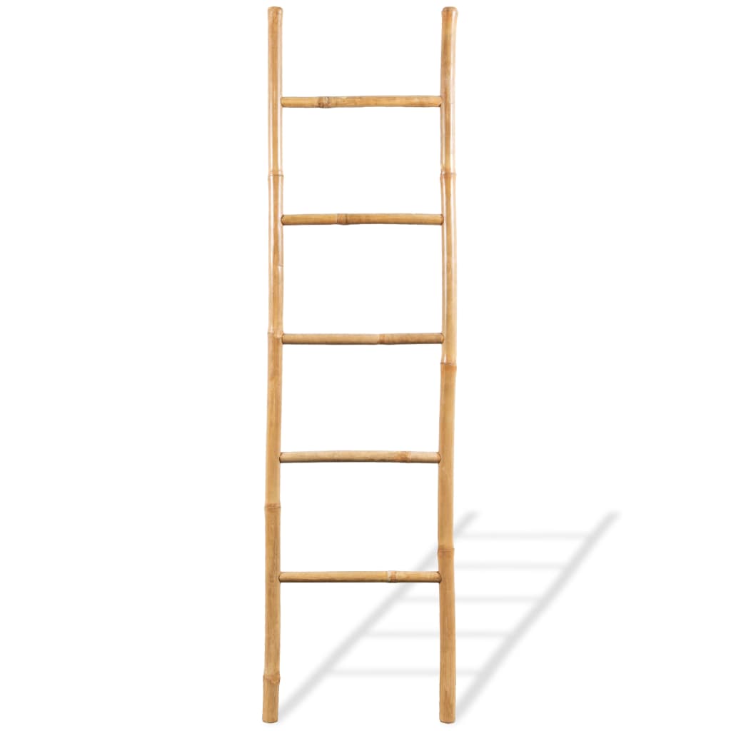 Toalheiro escada com 5 degraus bambu 150 cm