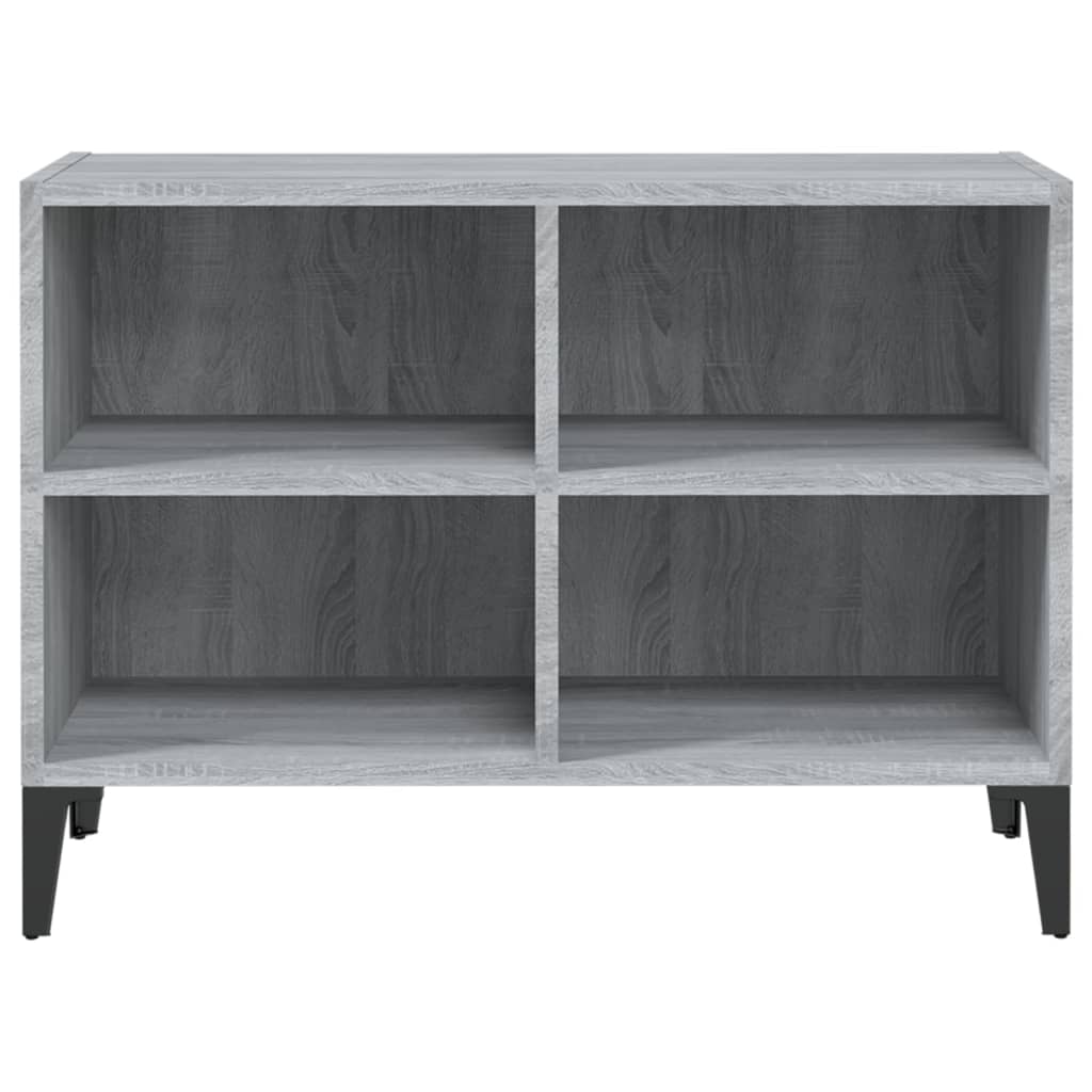 Móvel de TV com pernas de metal 69,5x30x50 cm cinzento sonoma