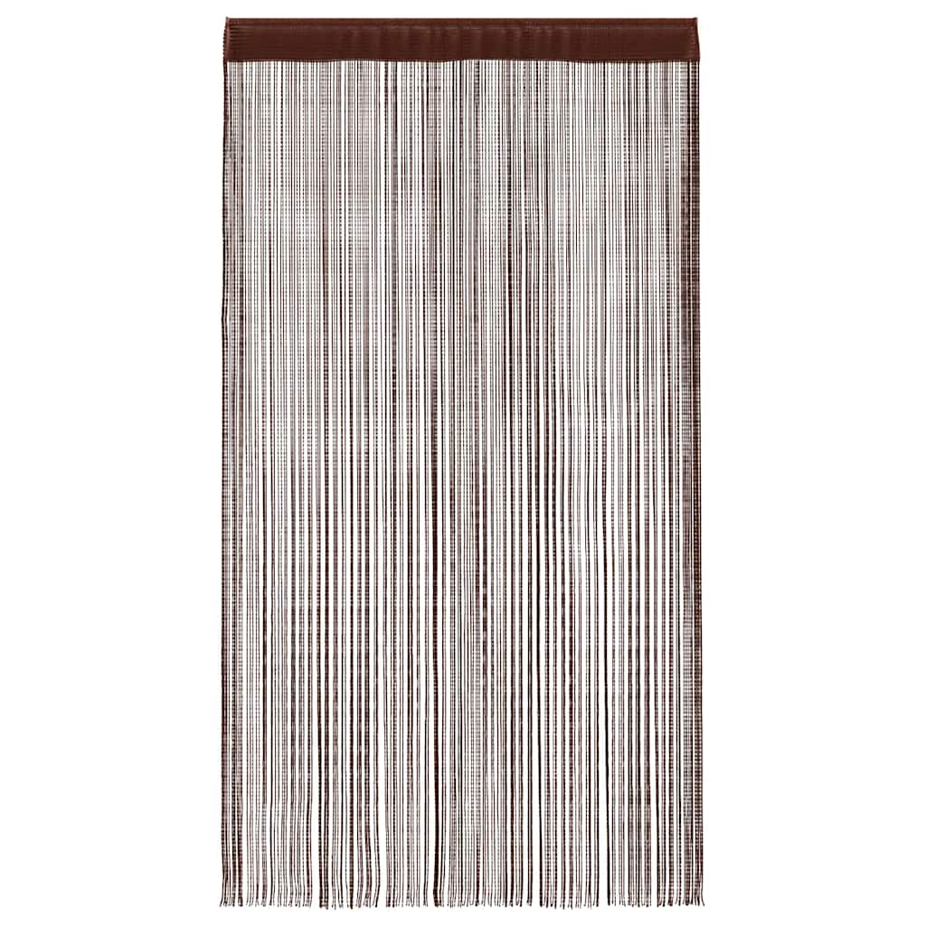 Cortinas de fios 2 pcs 140x250 cm castanho