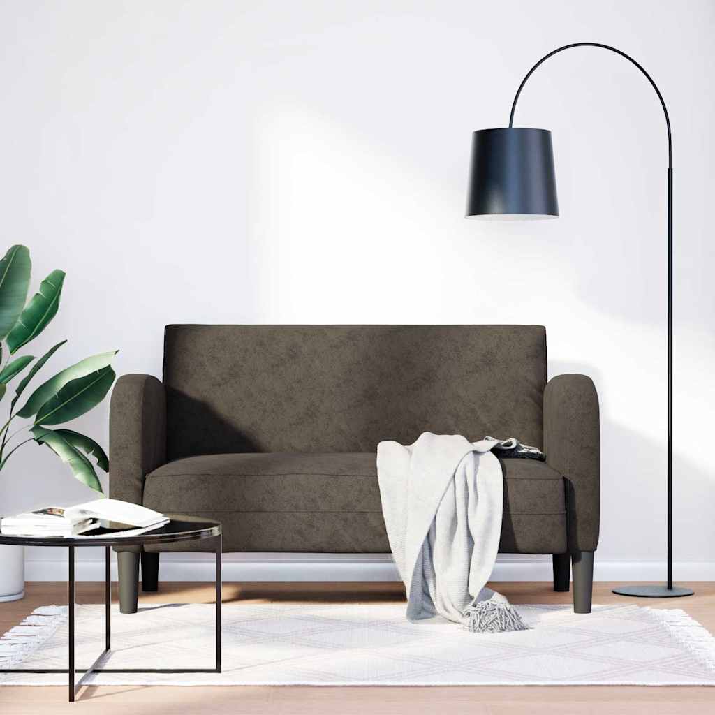 Sofá-luvas 110 cm couro artificial cinzento-escuro