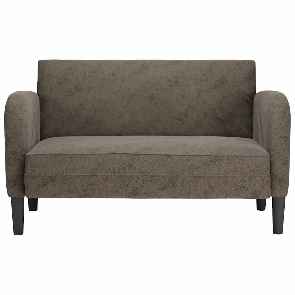 Sofá-luvas 110 cm couro artificial cinzento-escuro