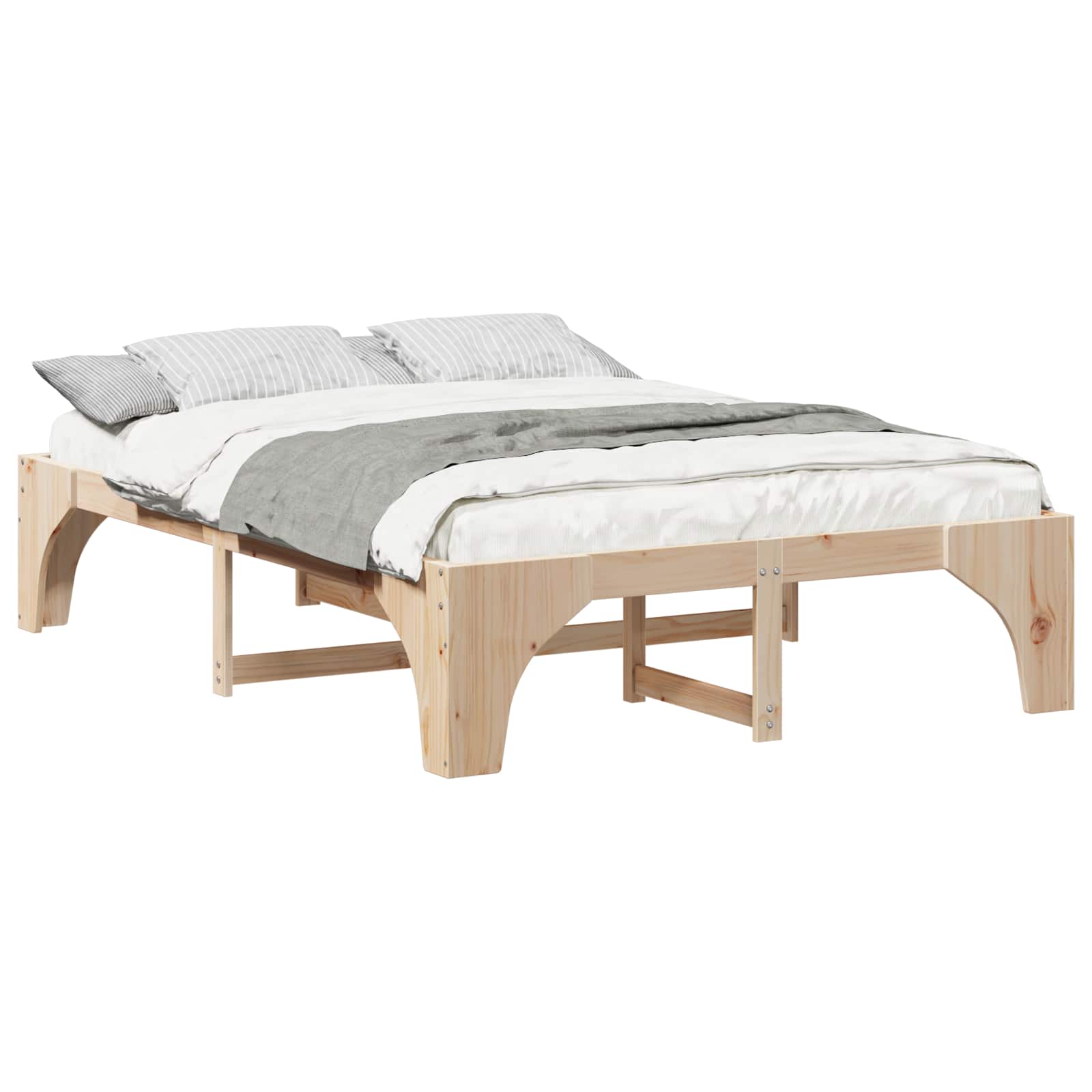 Estrutura da cama castanho 150 x 200 cm