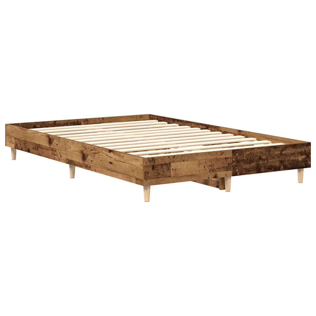 Estrutura de cama sem colchão 120x190 cm madeira velha