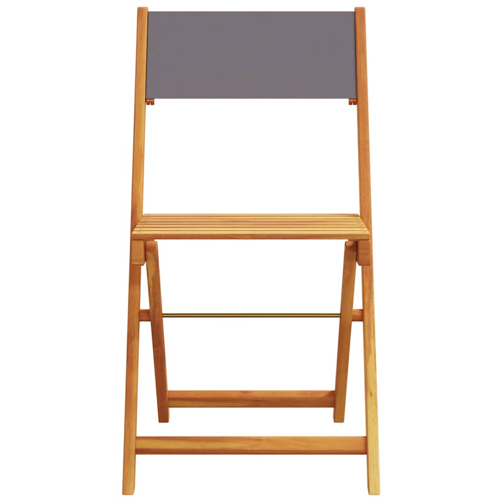 3 Pcs conjunto de bistrô tecido e madeira maciça antracite