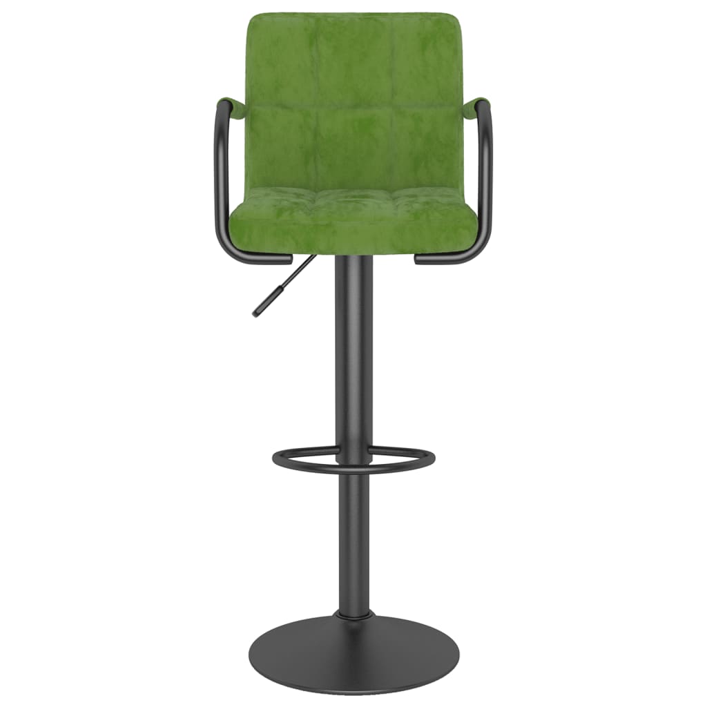 Banco de bar veludo verde-claro