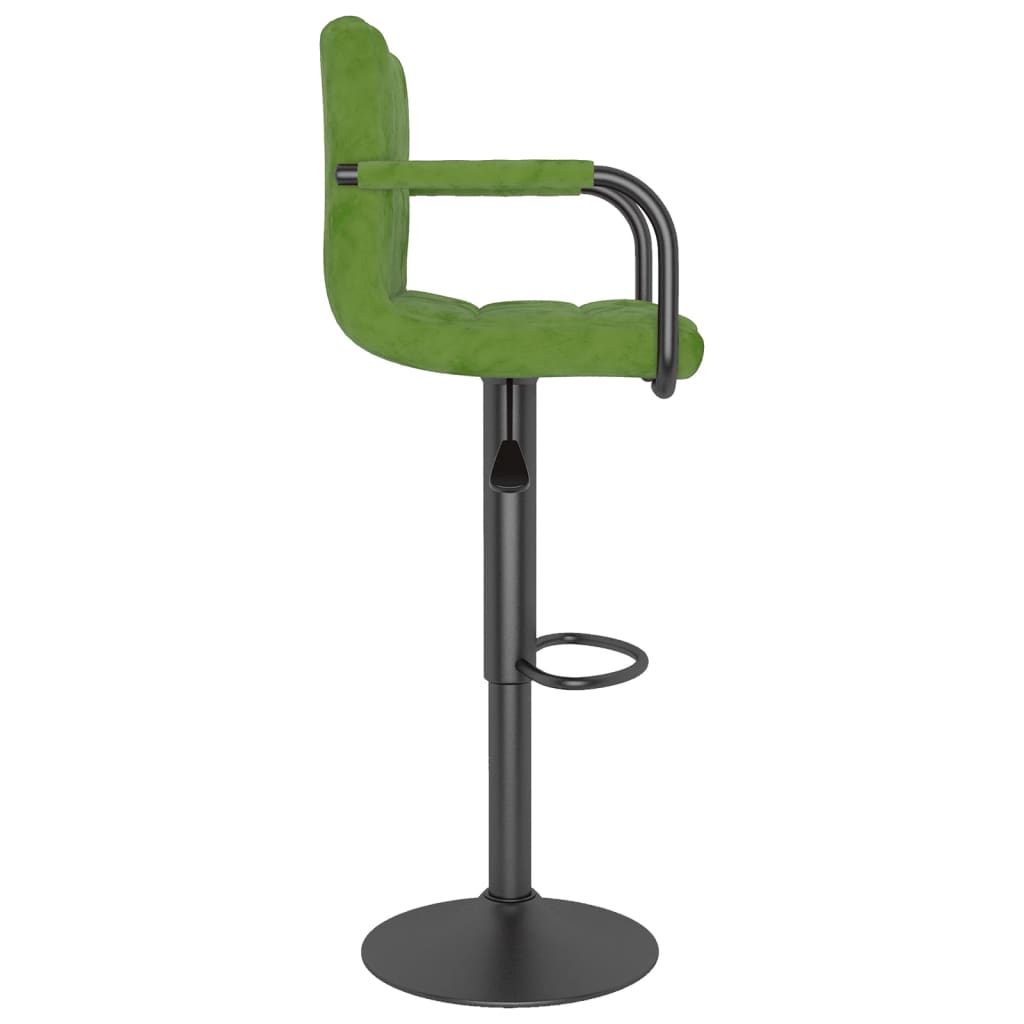 Banco de bar veludo verde-claro