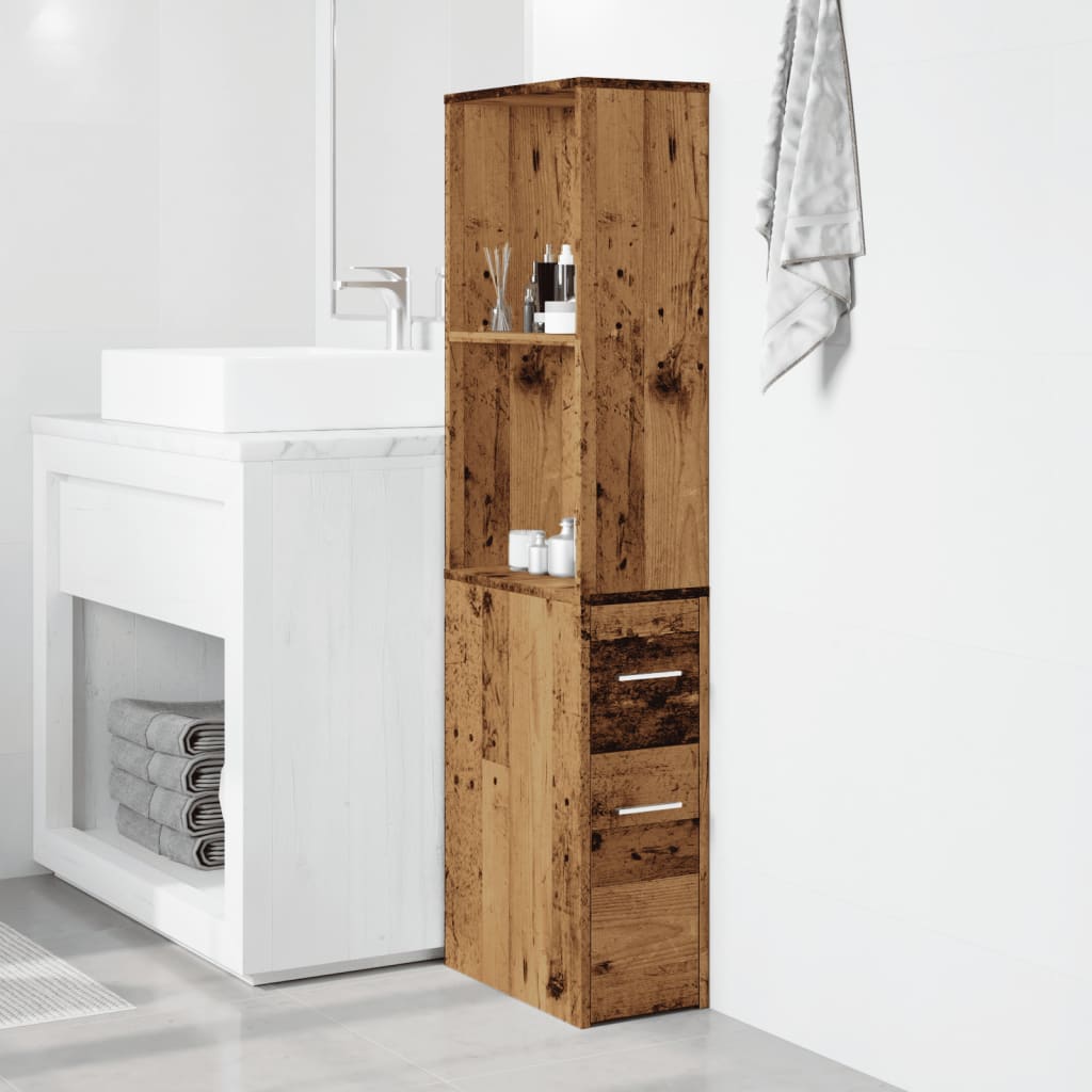 Aparador wc estreito c/ rodas derivados madeira madeira velha