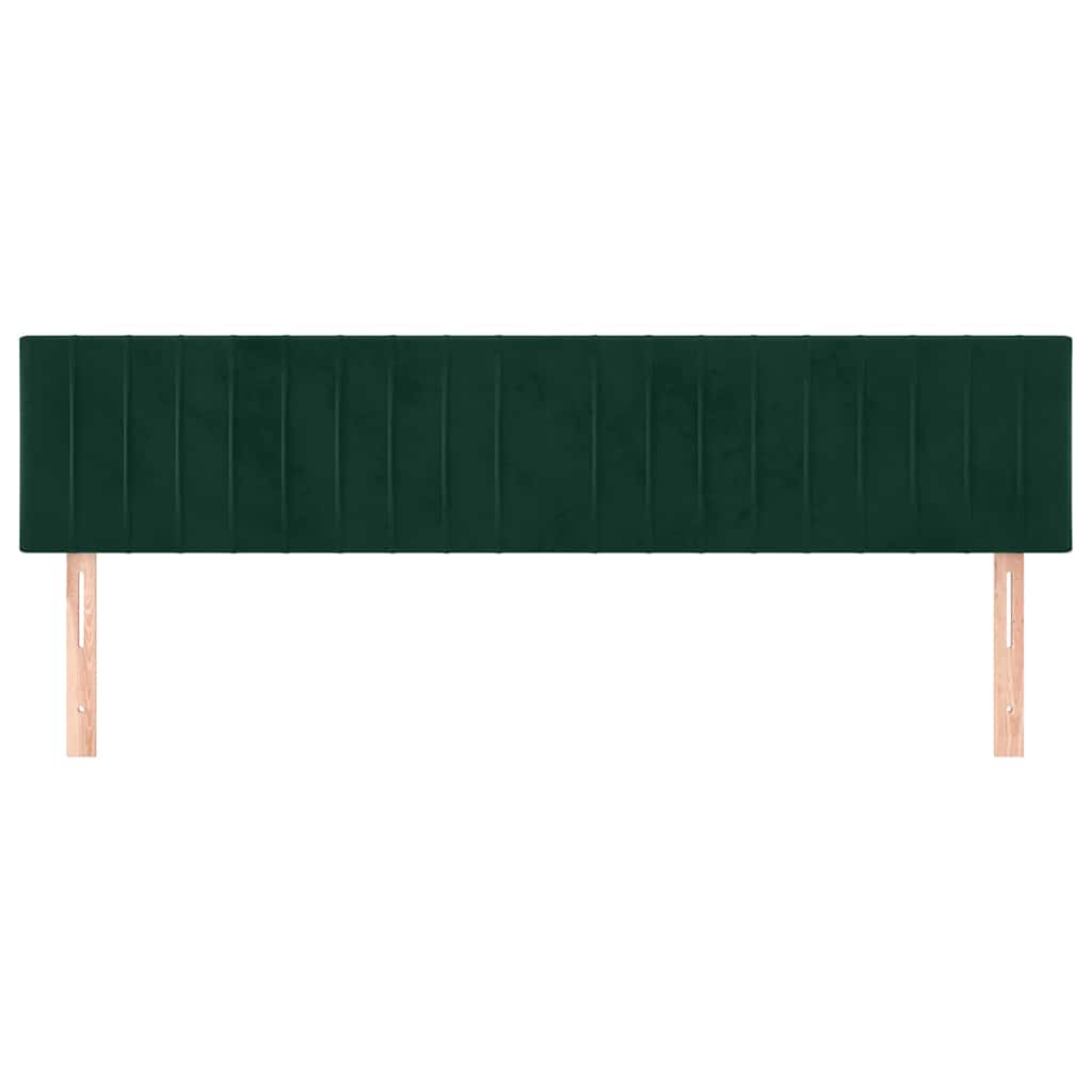 Cabeceiras verde-escuro 180x5x78/88 cm veludo