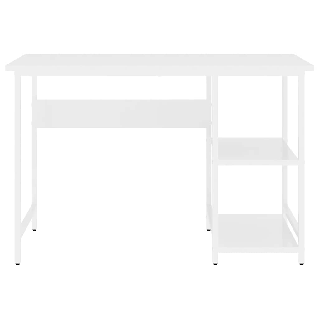 Secretária de computador 105x50x72 cm MDF e metal branco
