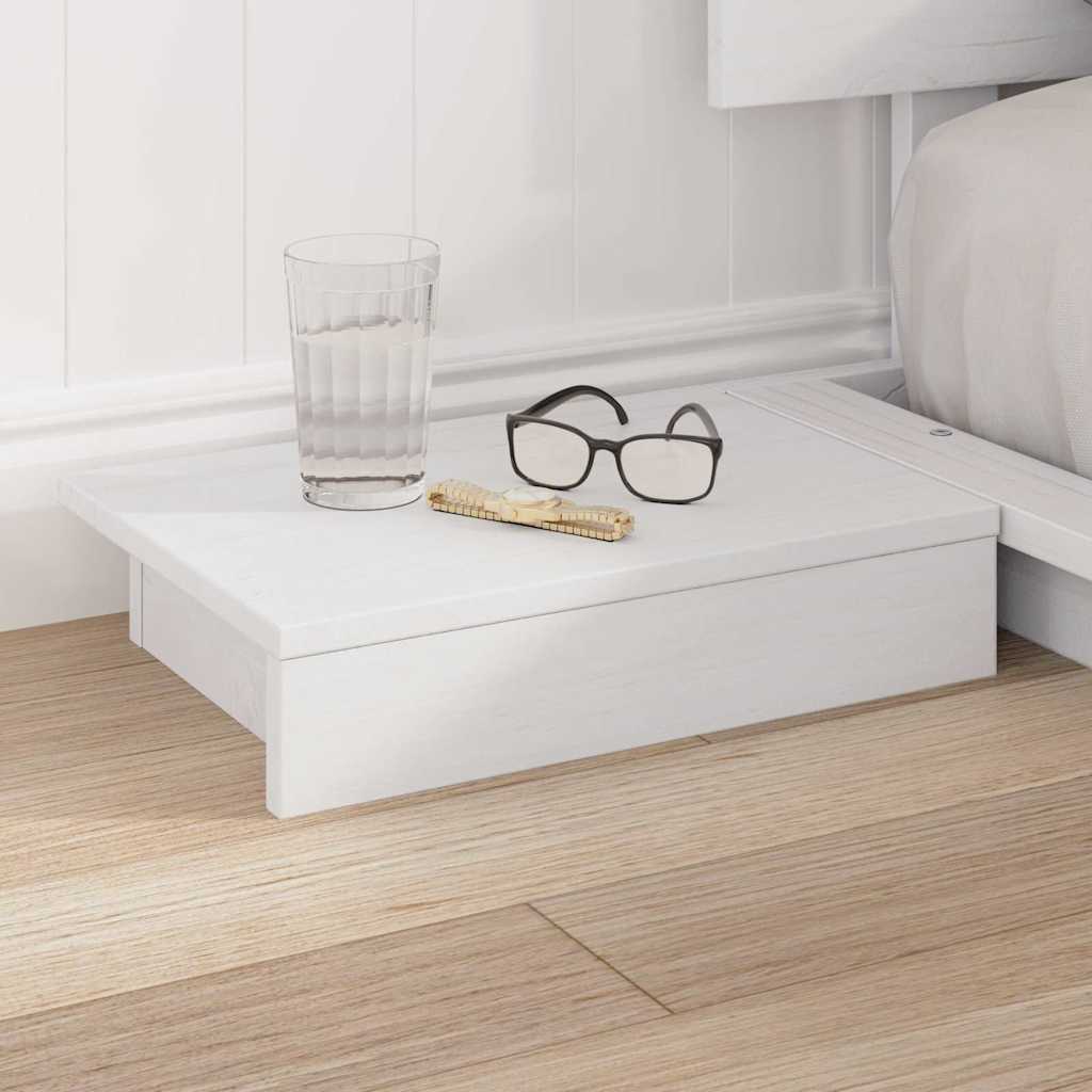 Estrutura da cama branco 150 x 200 cm madeira