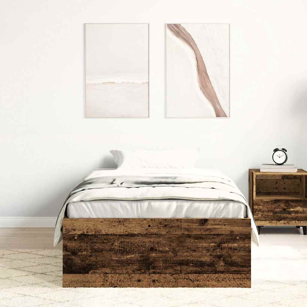 Estrutura de cama sem colchão 90x190cm derivados de madeira