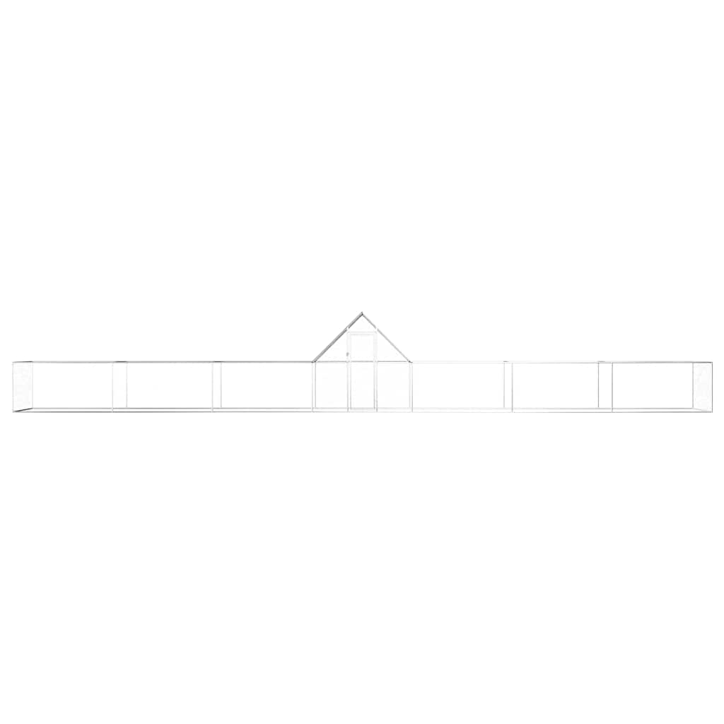 Galinheiro 14x2x2 m aço galvanizado