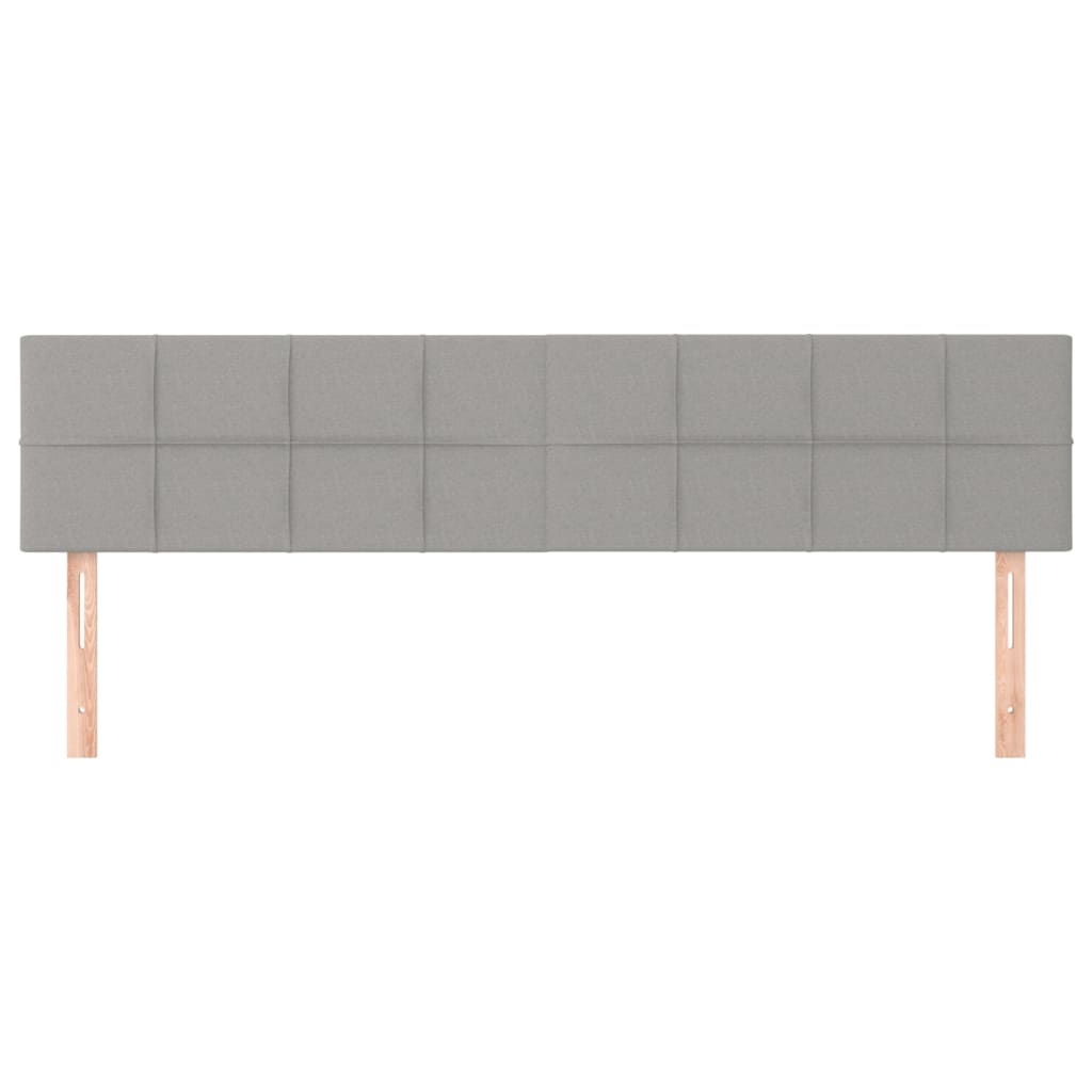 Cabeceiras cinzento-claro 200x5x78/88 cm tecido