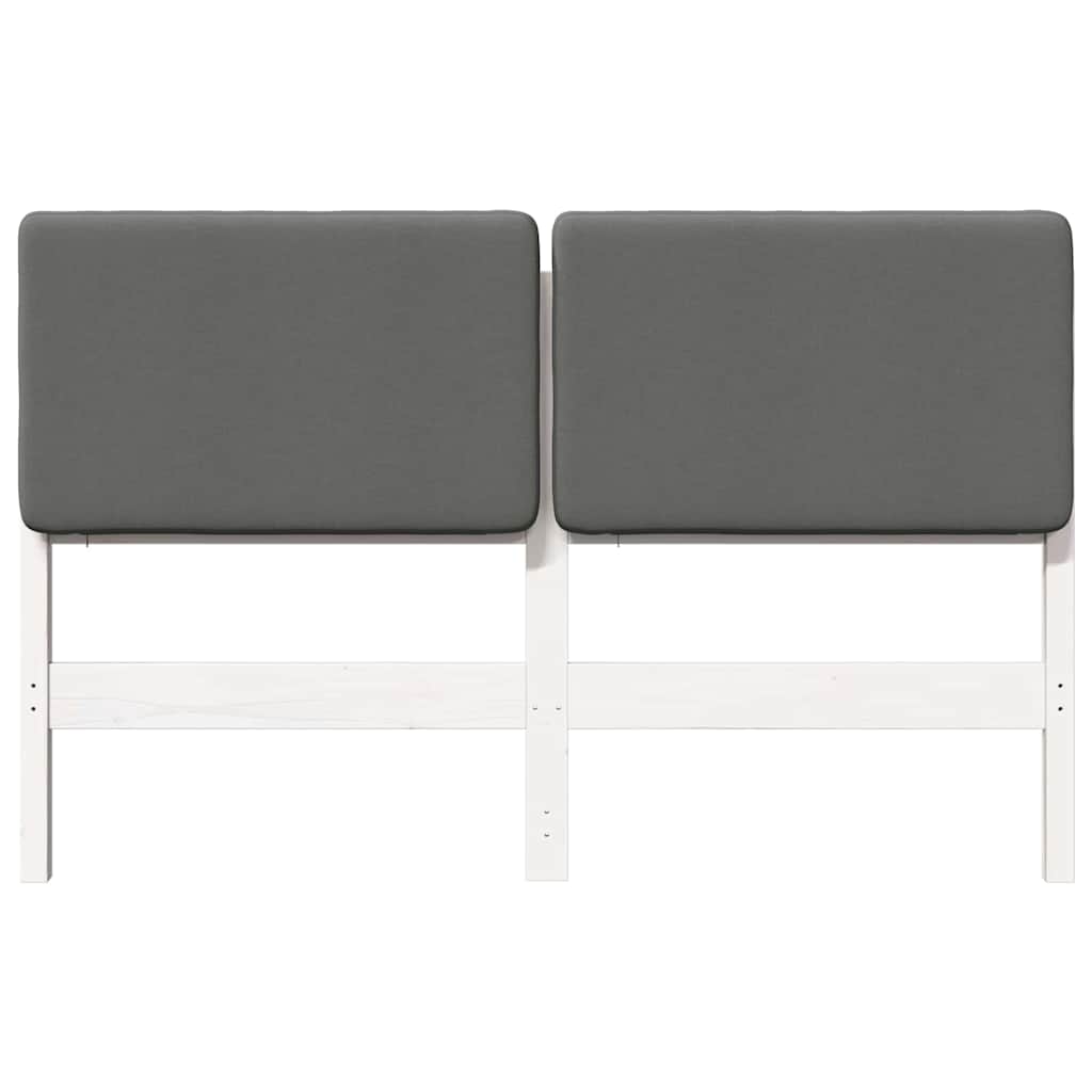 Cabeceira estofada com cabeceira branco e cinza claro 160 cm