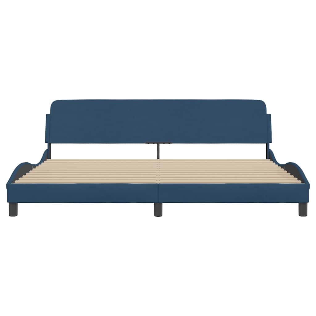 Estrutura de cama dover 200x200 cm tecido azul
