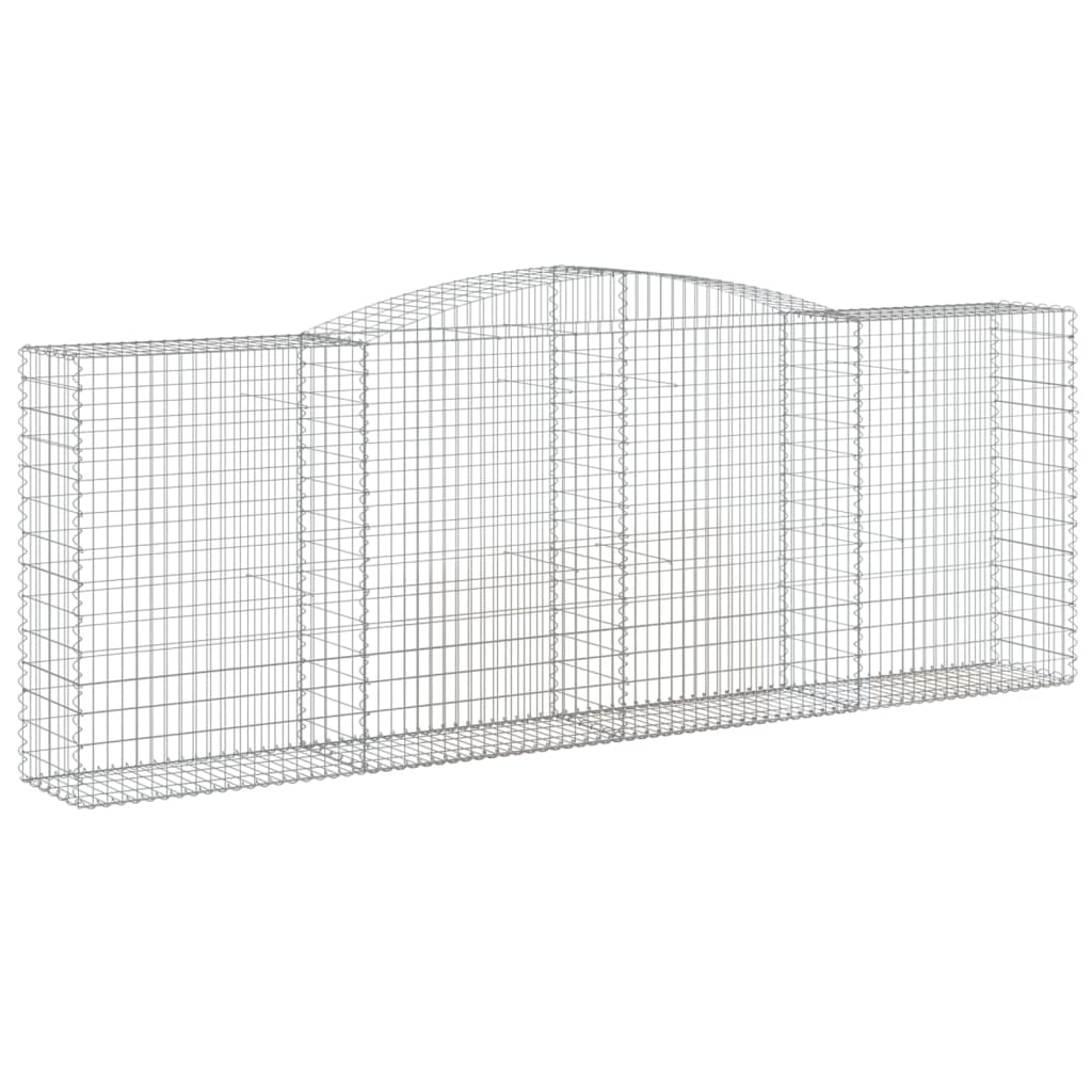 Cestos gabião arqueados 2pcs 400x50x140/160cm ferro galvanizado