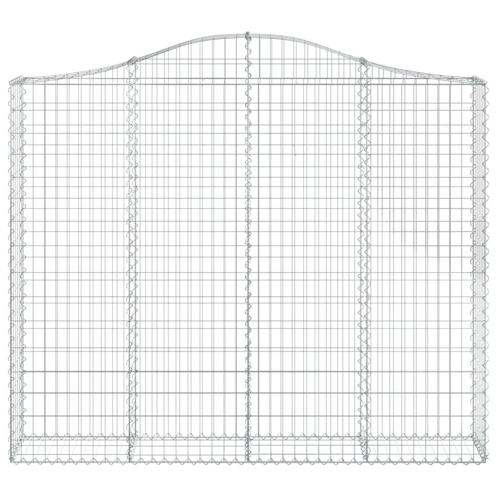 Cestos gabião arqueados 3pcs 200x30x160/180cm ferro galvanizado