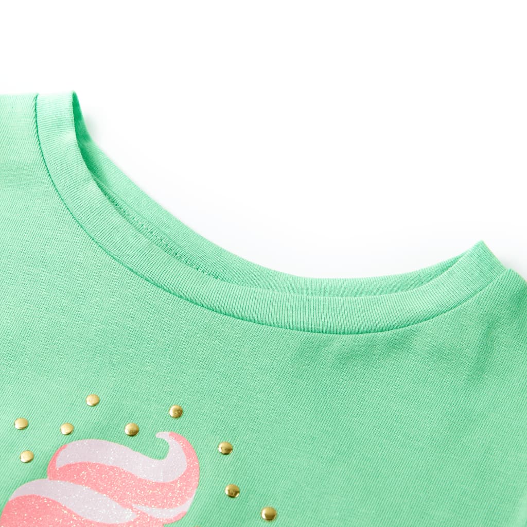 T-shirt de criança verde-claro 116