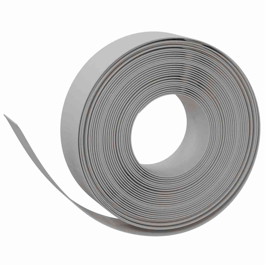 Bordas de jardim 4 pcs 10 m 15 cm polietileno cinzento