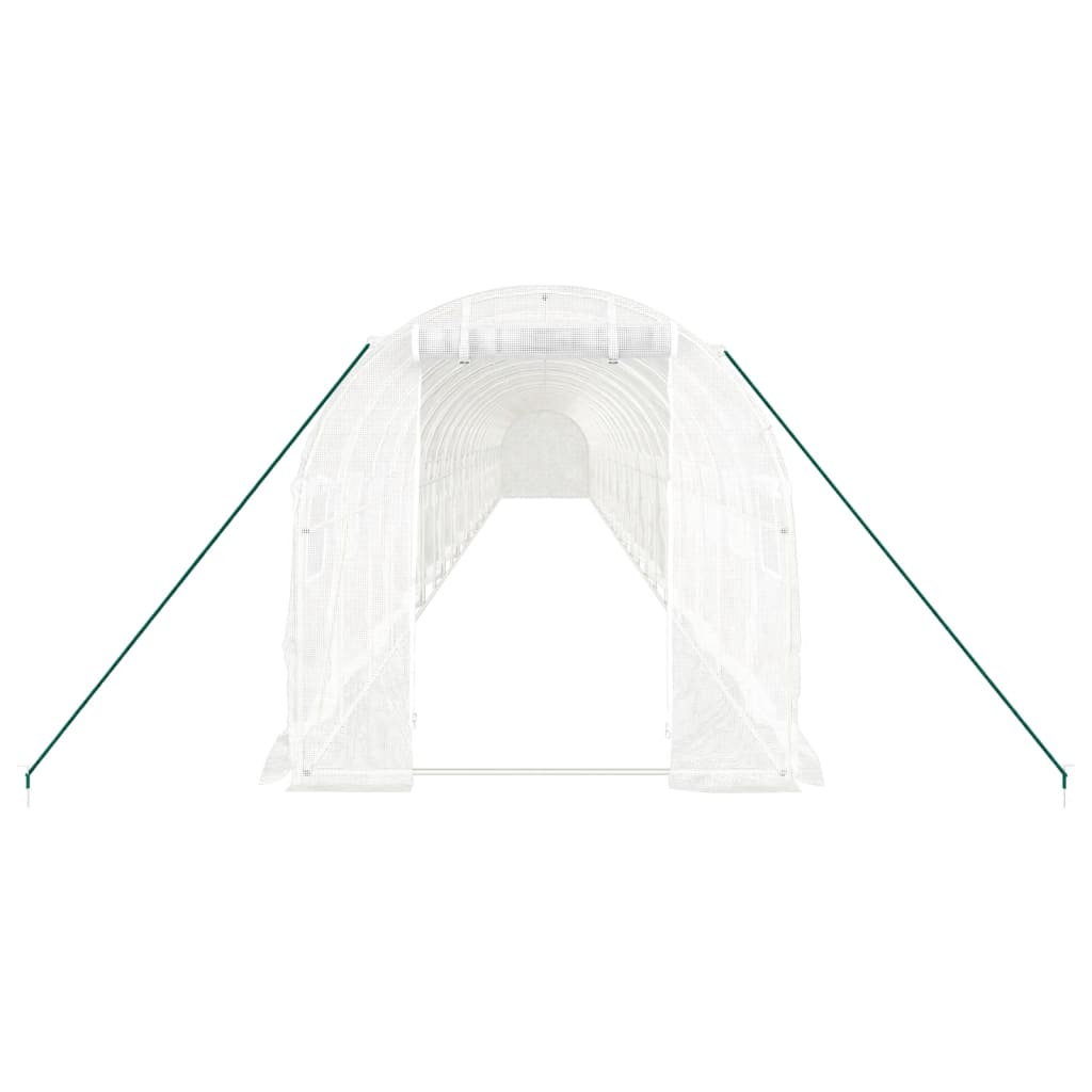 Estufa com estrutura de aço 44 m² 22x2x2 m branco