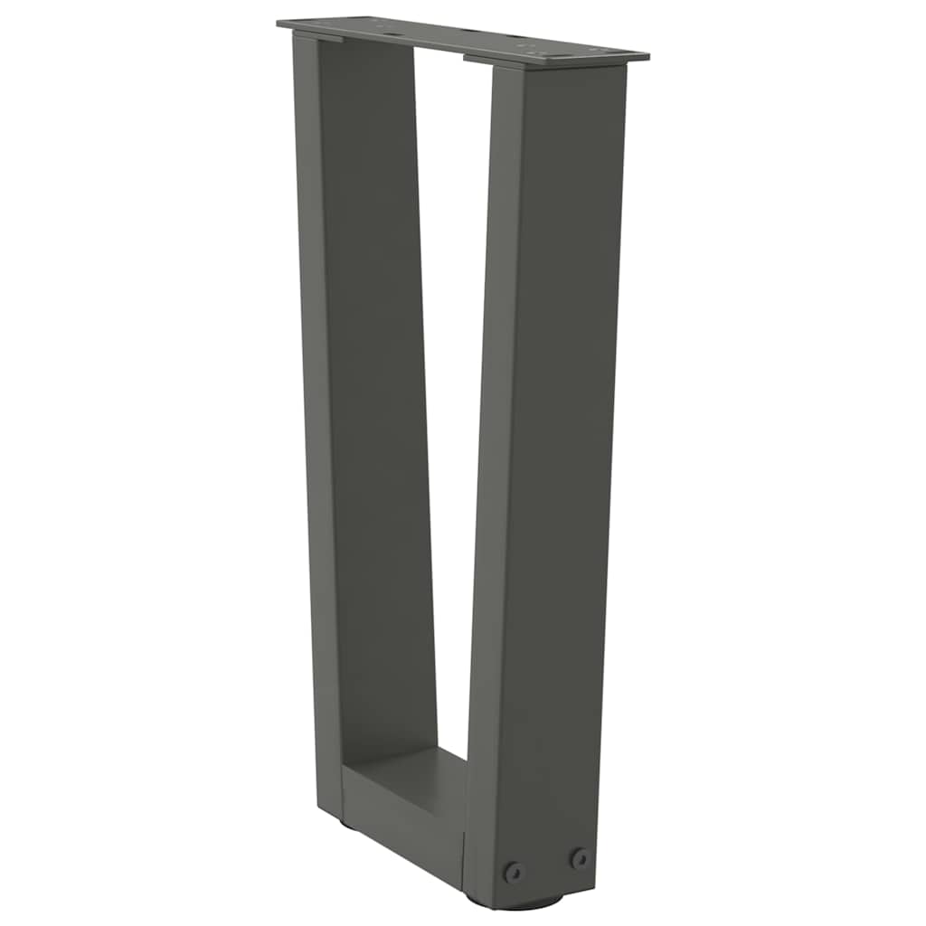 Pés para mesa de centro em v, 2 peças, antracite, 28x(42-43,3) cm, aço
