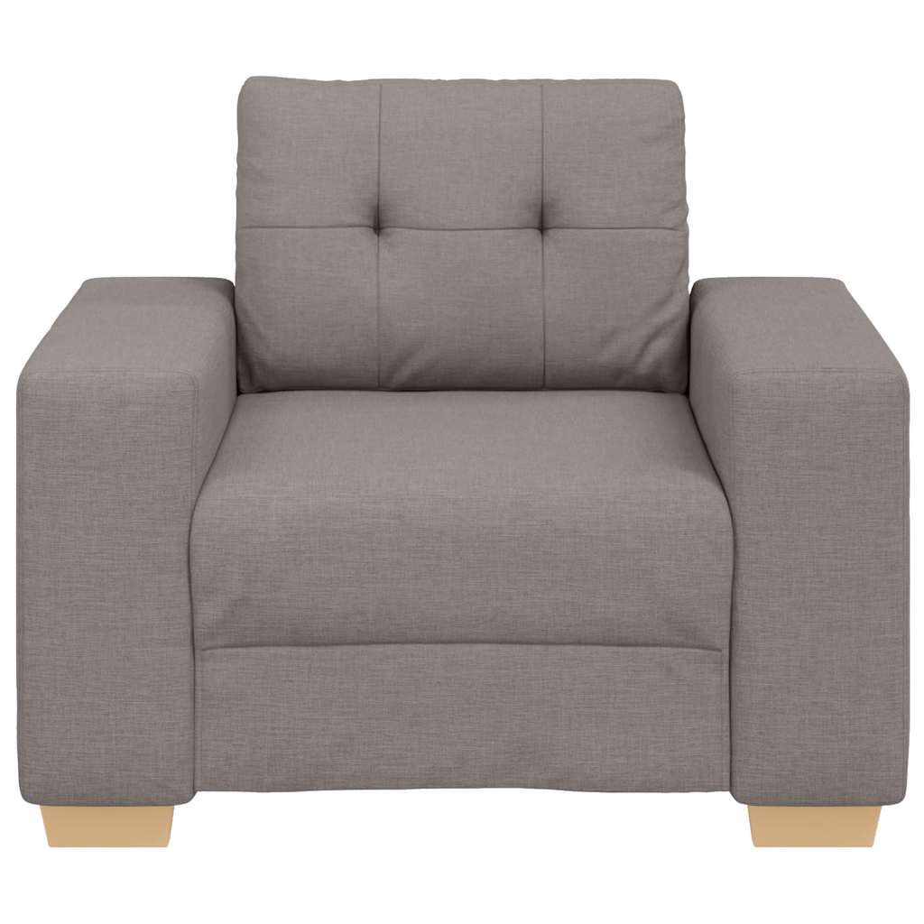 Sofá-cadeira taupe 100x78x80 cm tecido