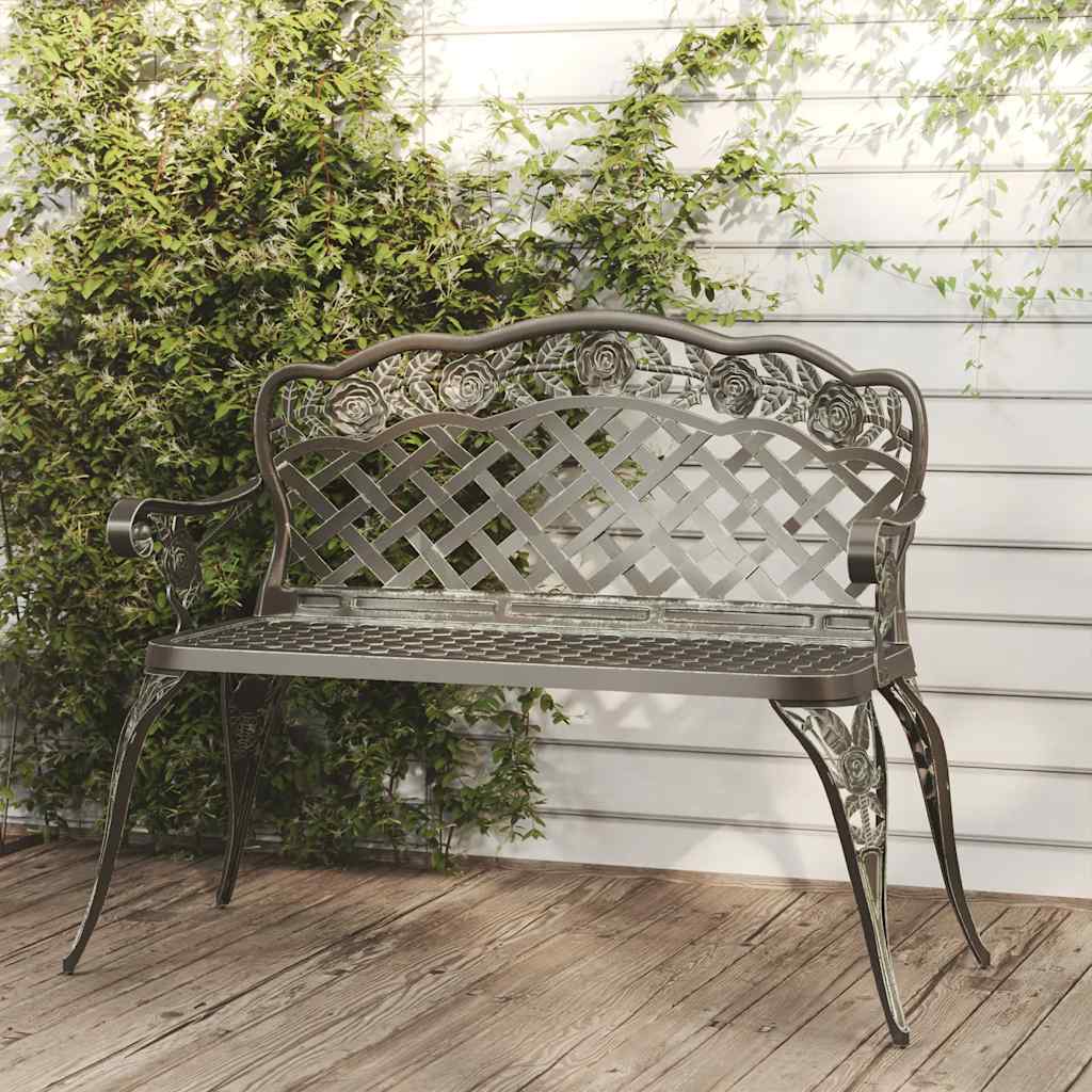 Banco de jardim 108 cm alumínio fundido verde