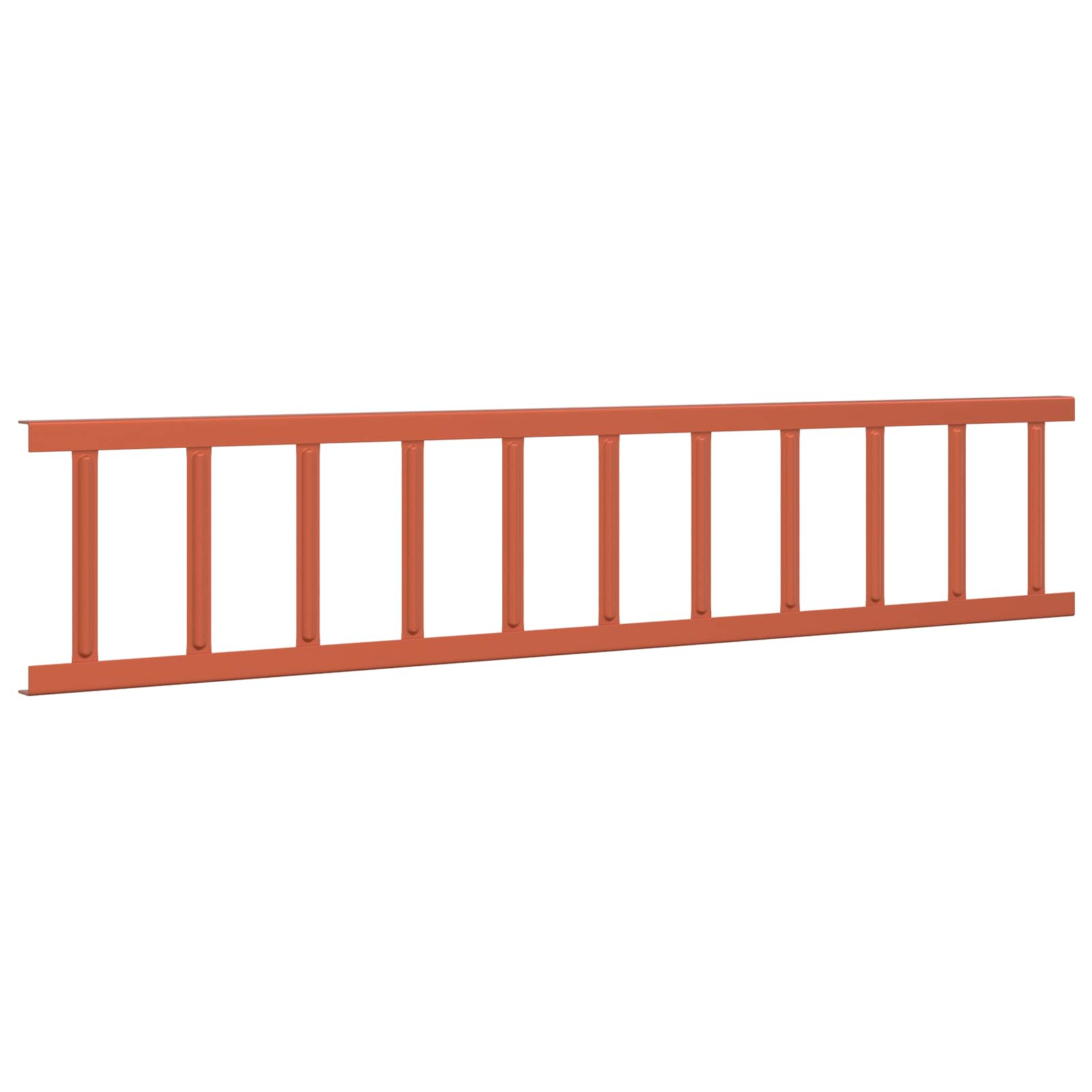 Guarda de neve para telhado vermelho 100 x 2,5 x 20 cm aço