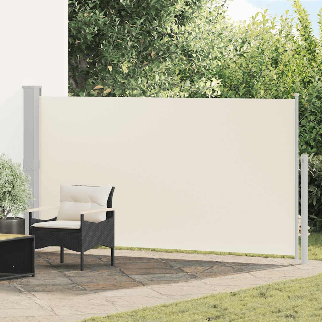 Toldo lateral retrátil para pátio 170x300 cm creme