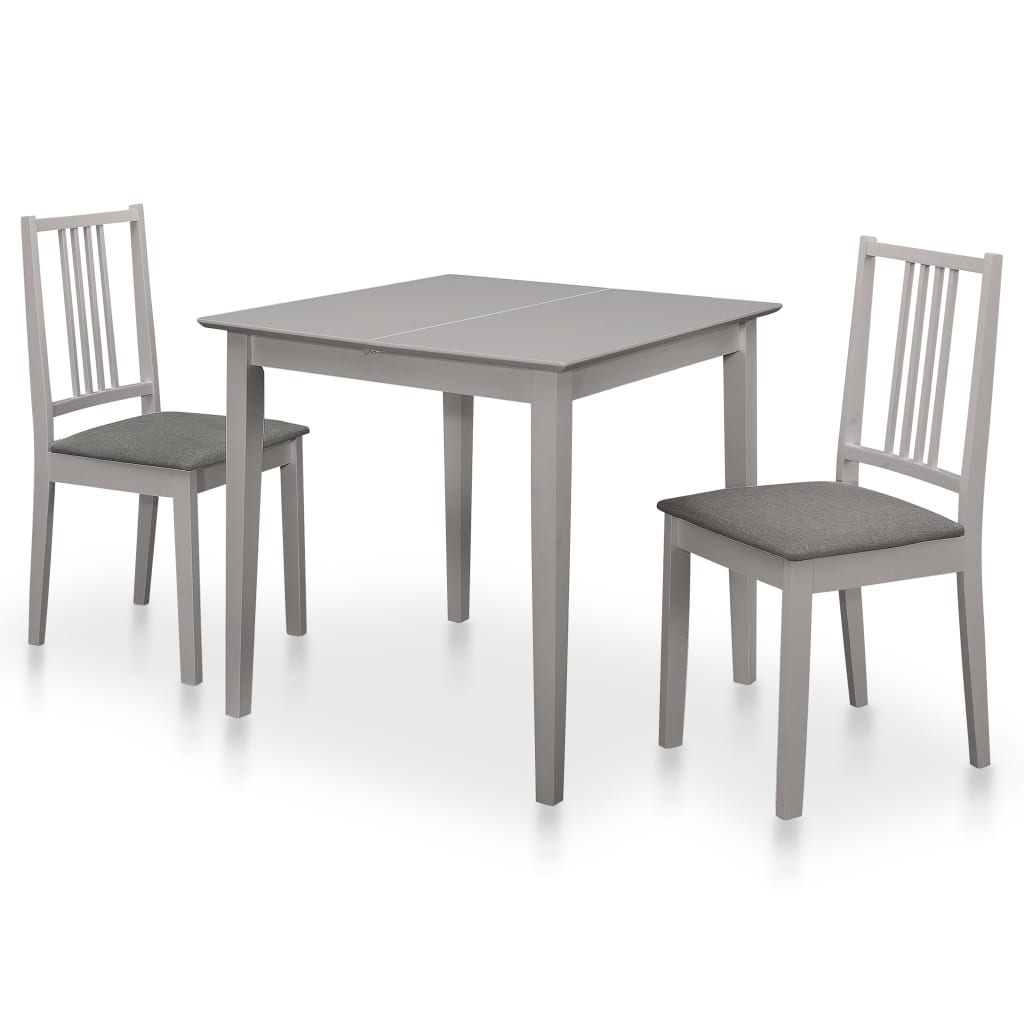 3 Pcs conjunto de jantar MDF cinzento